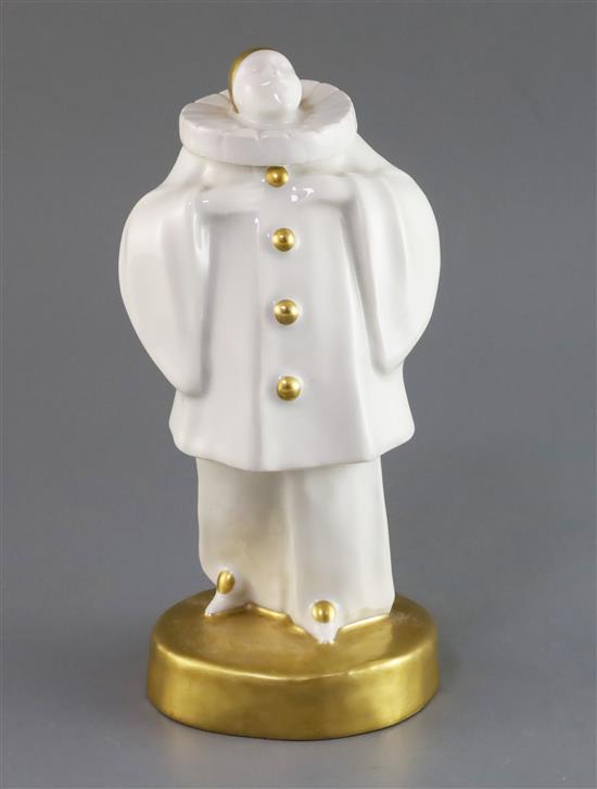 A Theodore Haviland Art Deco figure of Pierrot, modelled by Edouard Marcel Sandoz (1881–1971) H. 24.5cm